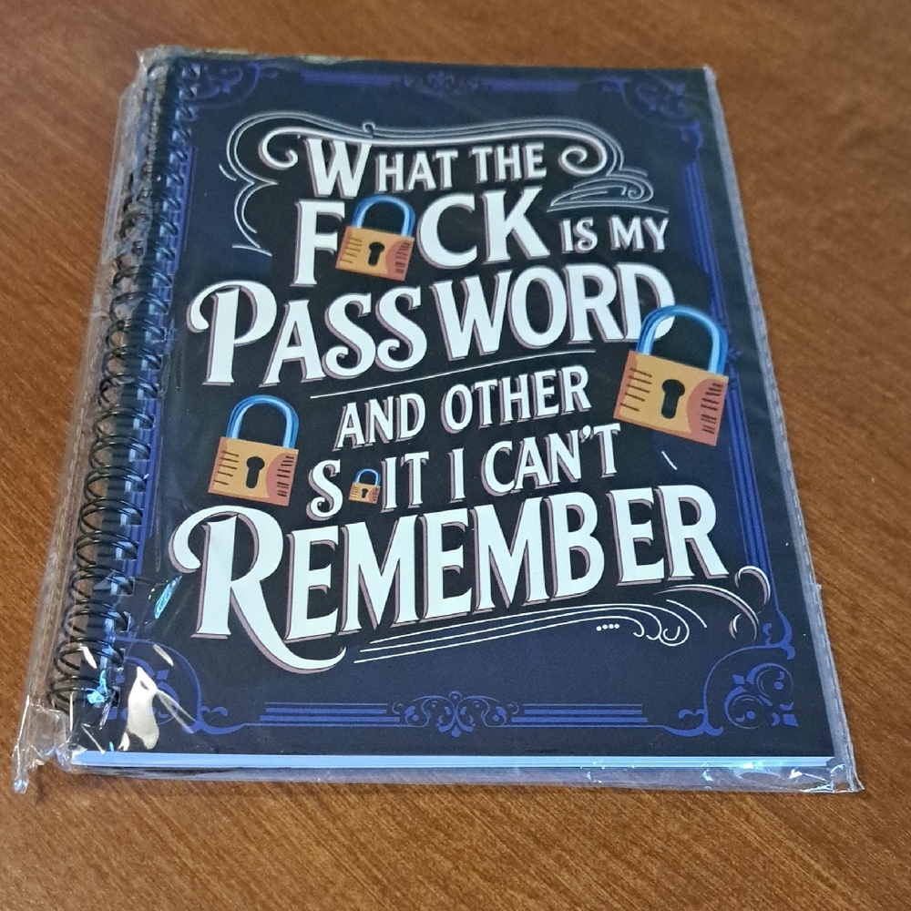 Blue Password Journal with Lock Design